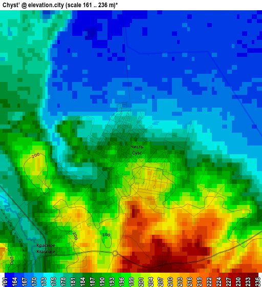 Chyst’ elevation map