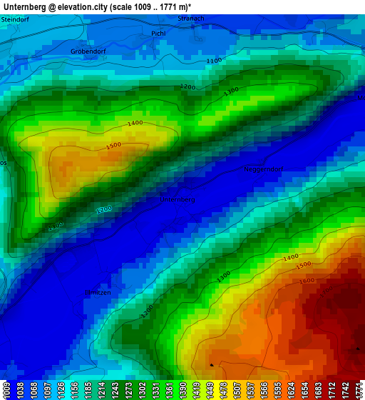 Unternberg elevation map