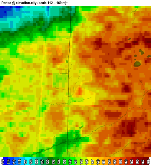 Partsa elevation map