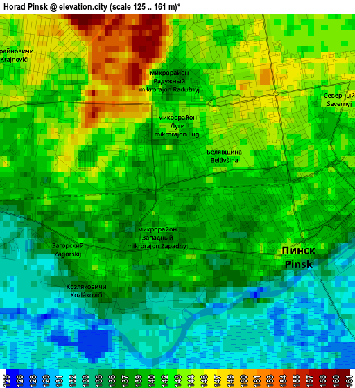 Horad Pinsk elevation map