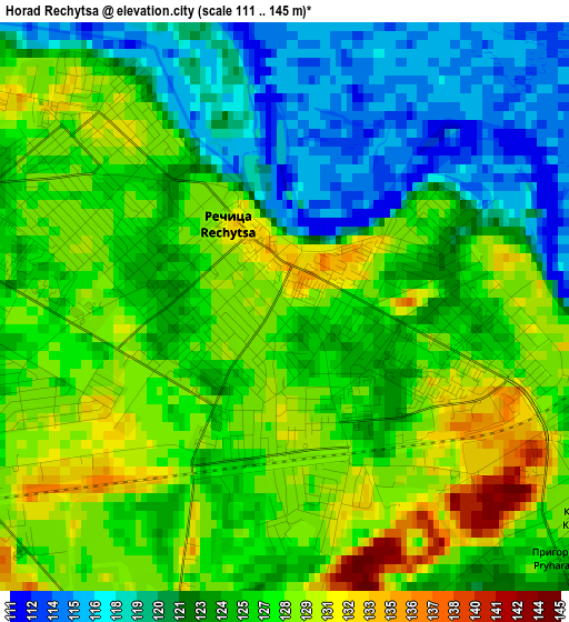 Horad Rechytsa elevation map