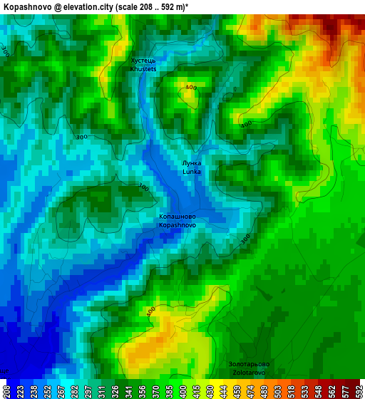 Kopashnovo elevation map