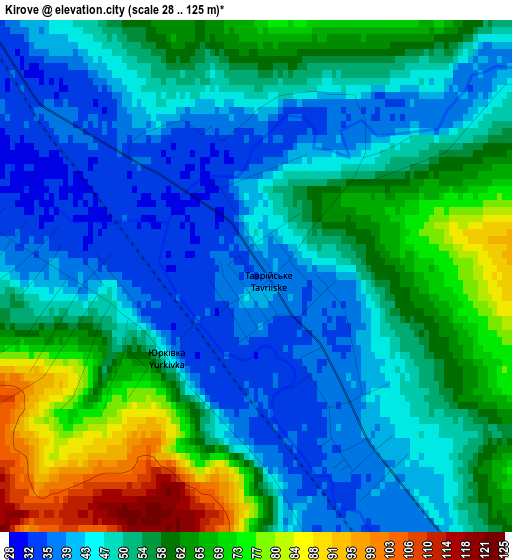 Kirove elevation map