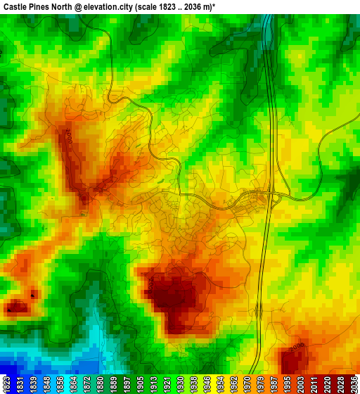 Castle Pines North elevation map