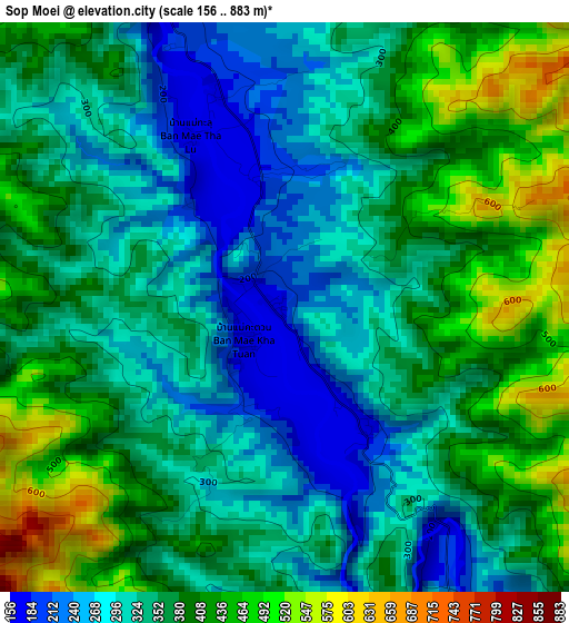 Sop Moei elevation map