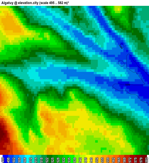 Algatuy elevation map