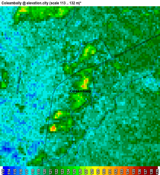 Coleambally elevation map