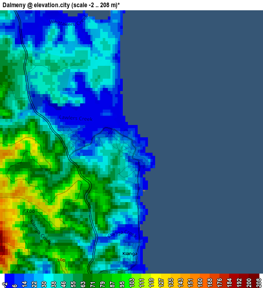 Dalmeny elevation map