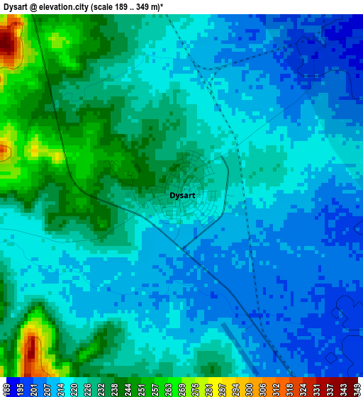 Dysart elevation map