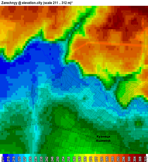 Zarechnyy elevation map