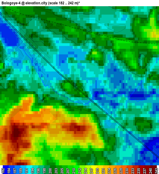 Bologoye-4 elevation map