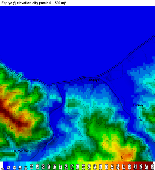 Espiye elevation map