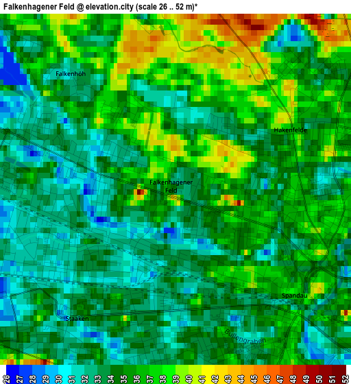 Falkenhagener Feld elevation map