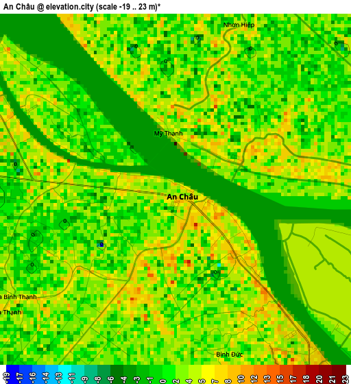 An Châu elevation map