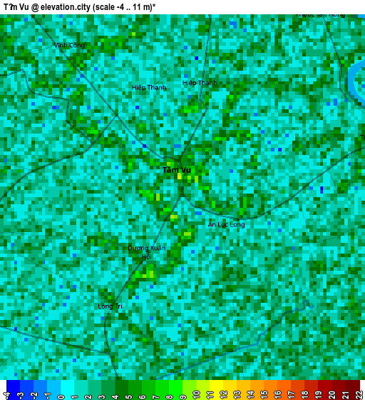 Tầm Vu elevation map