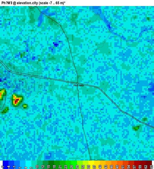 Phố Mới elevation map