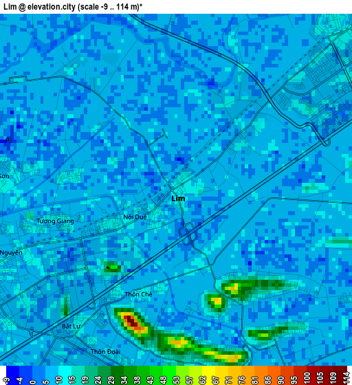 Lim elevation map