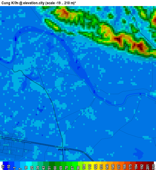 Cung Kiệm elevation map