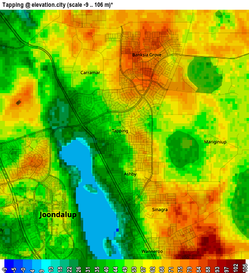 Tapping elevation map