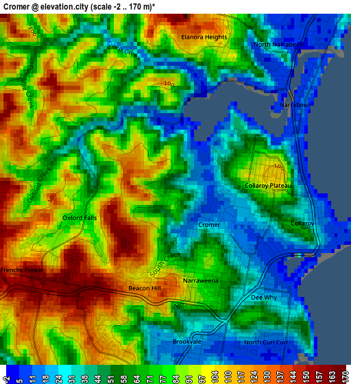 Cromer elevation map