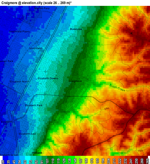 Craigmore elevation map