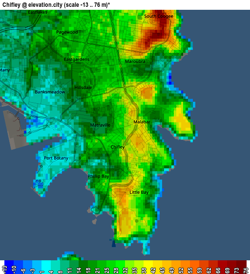 Chifley elevation map