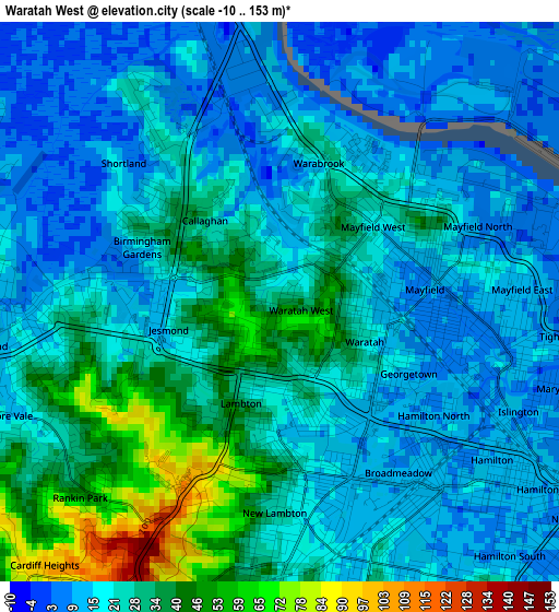 Waratah West elevation map