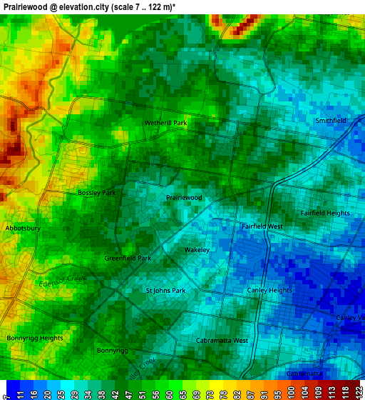 Prairiewood elevation map