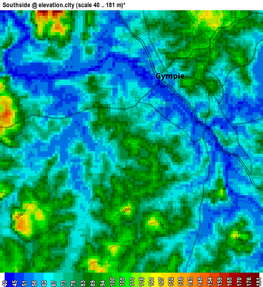 Southside elevation map