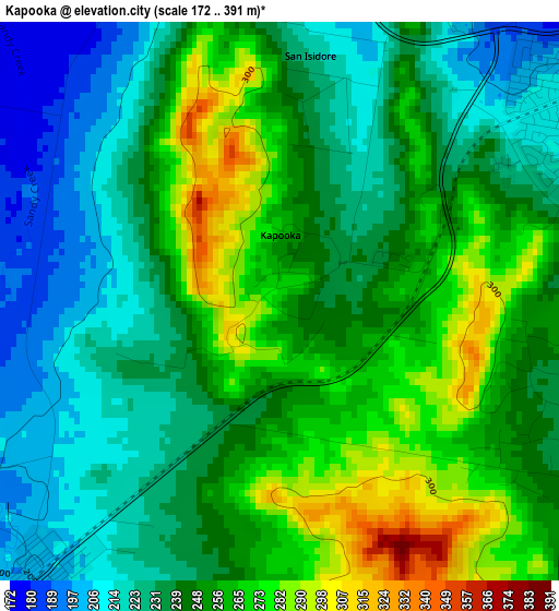 Kapooka elevation map