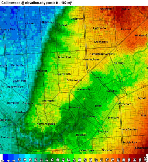 Collinswood elevation map