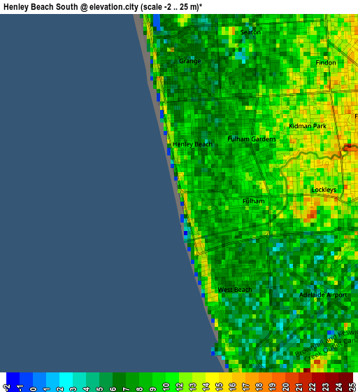 Henley Beach South elevation map