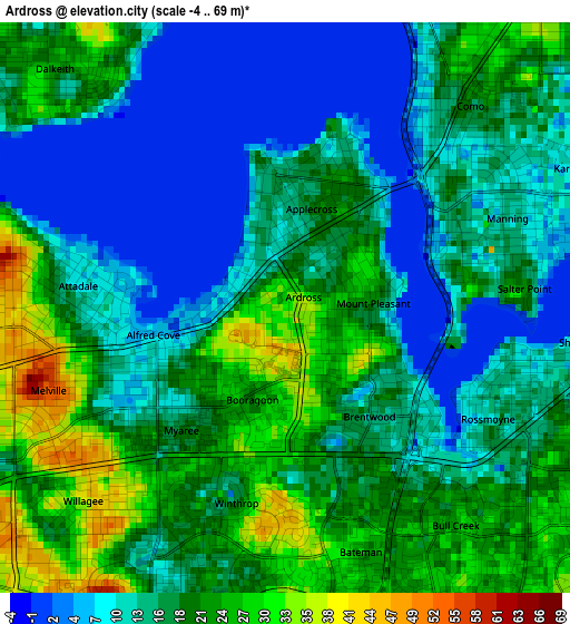 Ardross elevation map