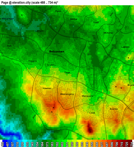 Page elevation map