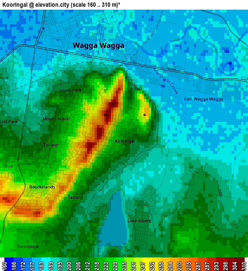 Kooringal elevation map