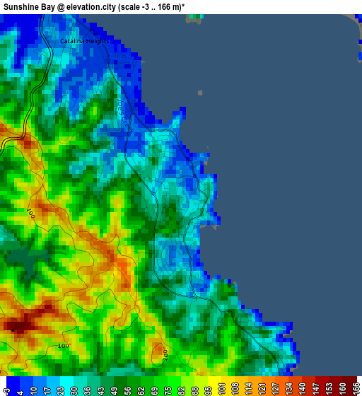 Sunshine Bay elevation map