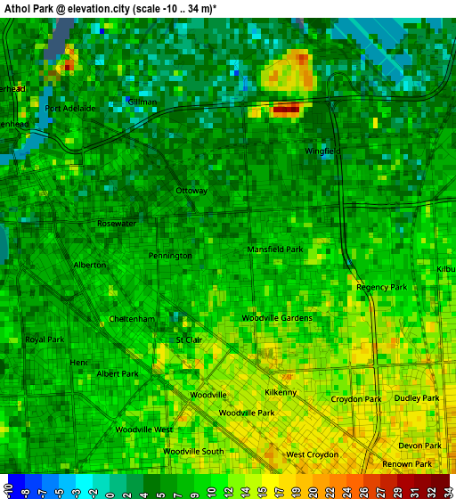 Athol Park elevation map