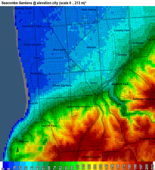 Seacombe Gardens elevation map