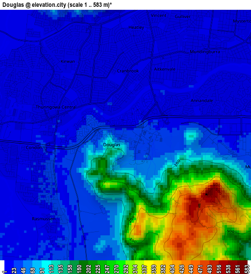 Douglas elevation map