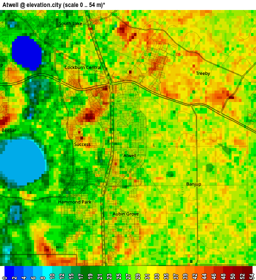 Atwell elevation map