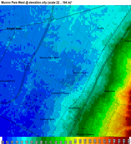 Munno Para West elevation map