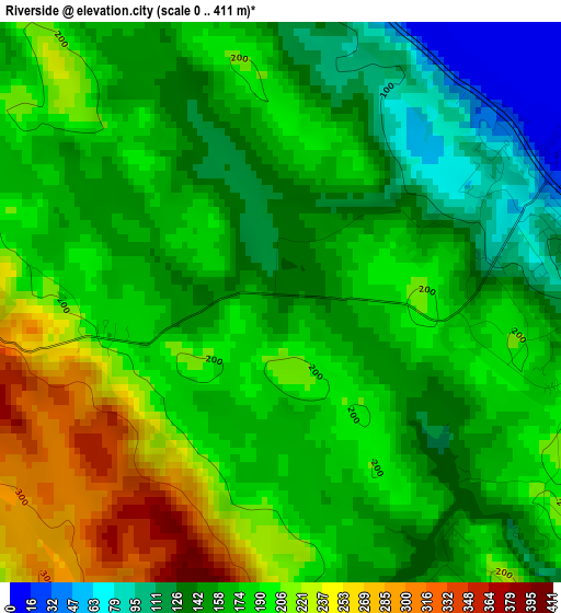 Riverside elevation map