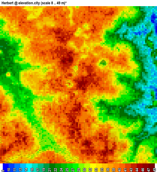 Herbert elevation map