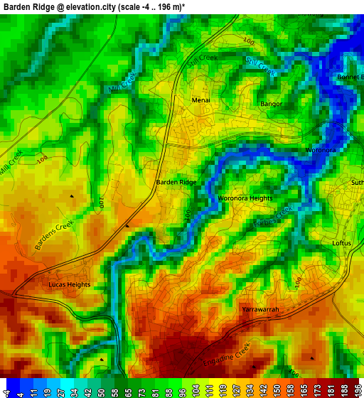 Barden Ridge elevation map