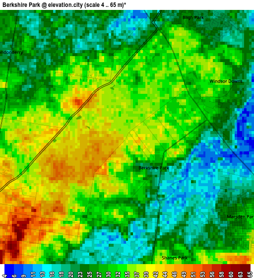 Berkshire Park elevation map