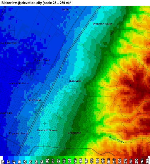 Blakeview elevation map