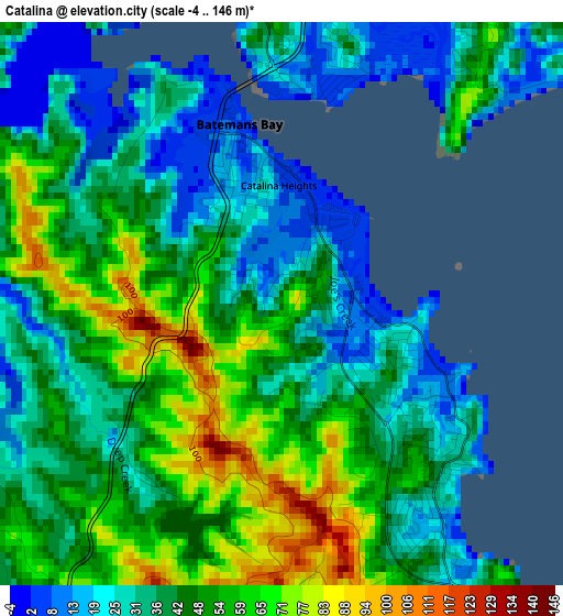 Catalina elevation map