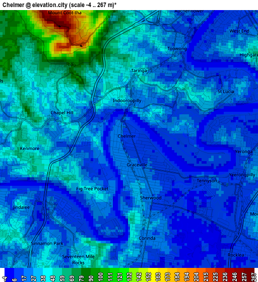 Chelmer elevation map