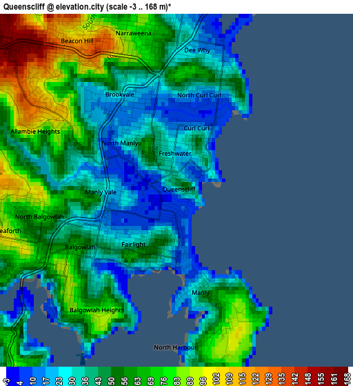 Queenscliff elevation map