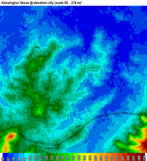 Kensington Grove elevation map